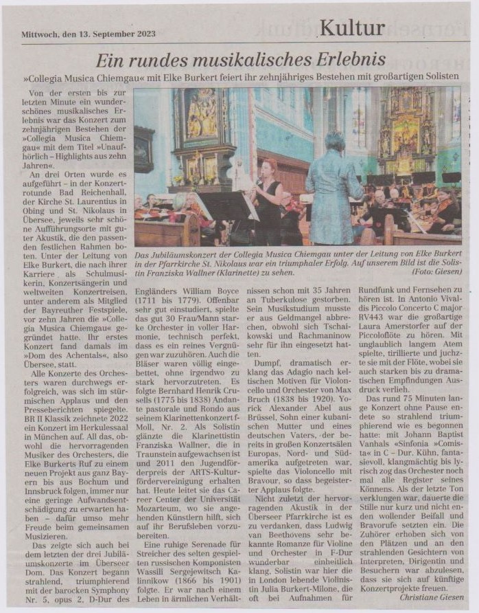 TRAUNSTEINER TAGBLATT   Pressebericht 13. Sept. 2023 Page 1   Kopie